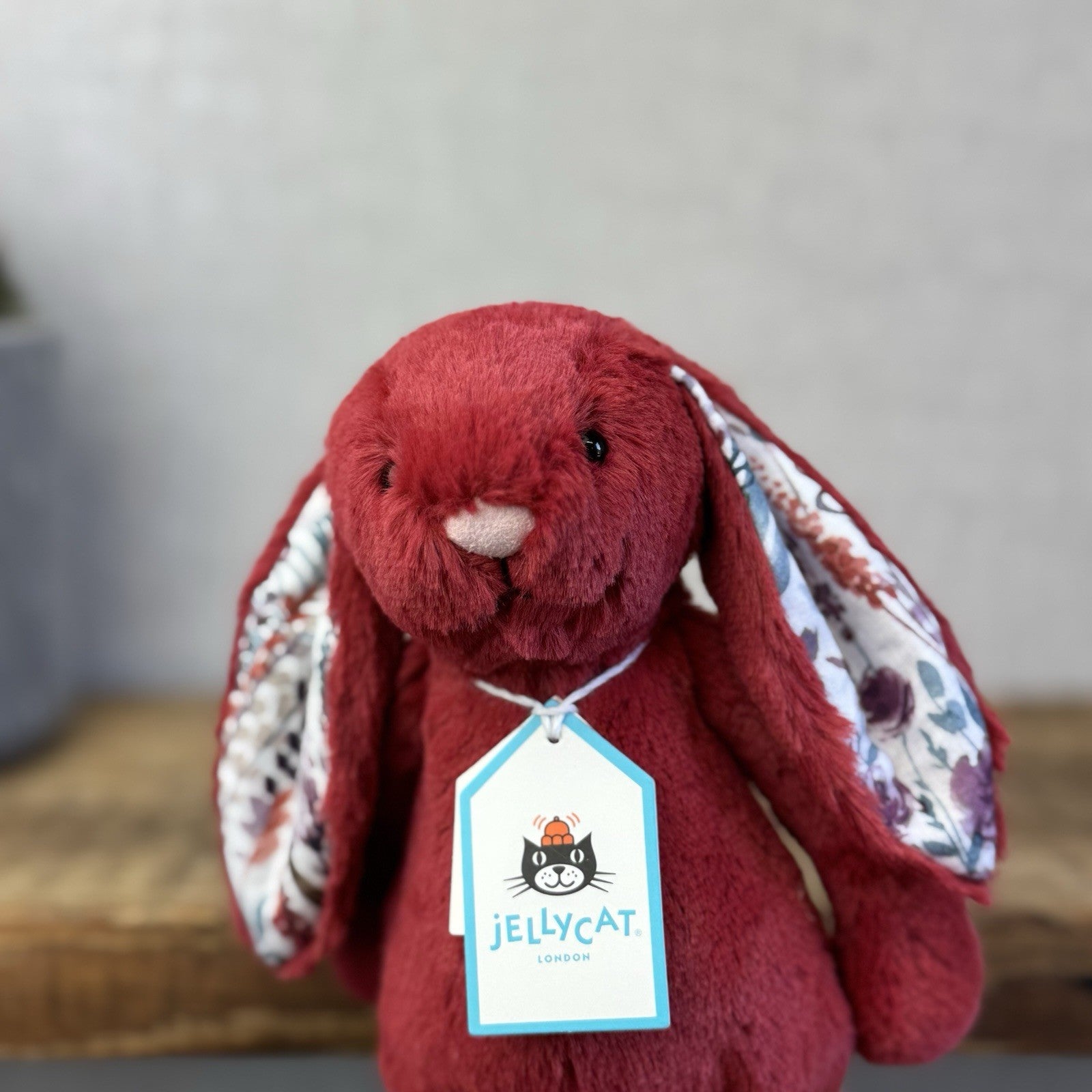 Jellycat Little Bashful Redcurrant Bunny Custom - Blossom Bunny Red Small NWT 8"