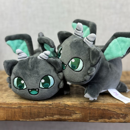 Aphmau MeeMeows - Dragon Cat Grey/Green Sparkly Plush Collectible 5"