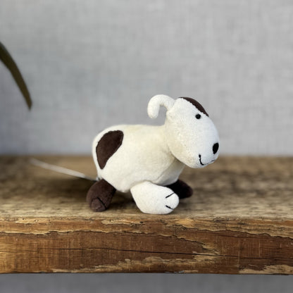 Jellycat Pocket Dog - Vintage Retired Tiny Suede Dog Puppy Mini Plush 4"