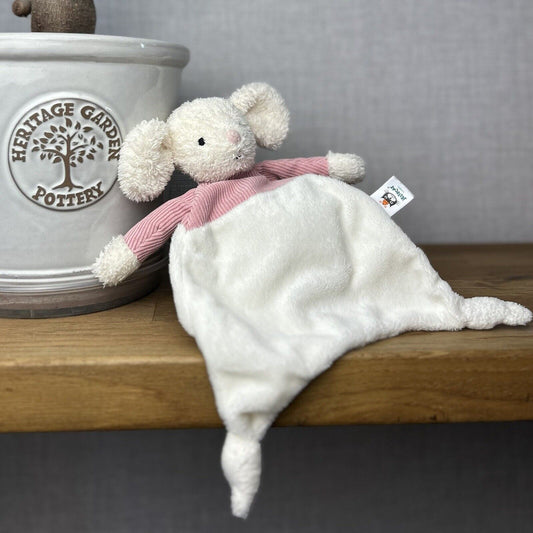 Jellycat Jumble Mouse Comforter - Pink Cream Soft Soother Toy Blankie - Soothe