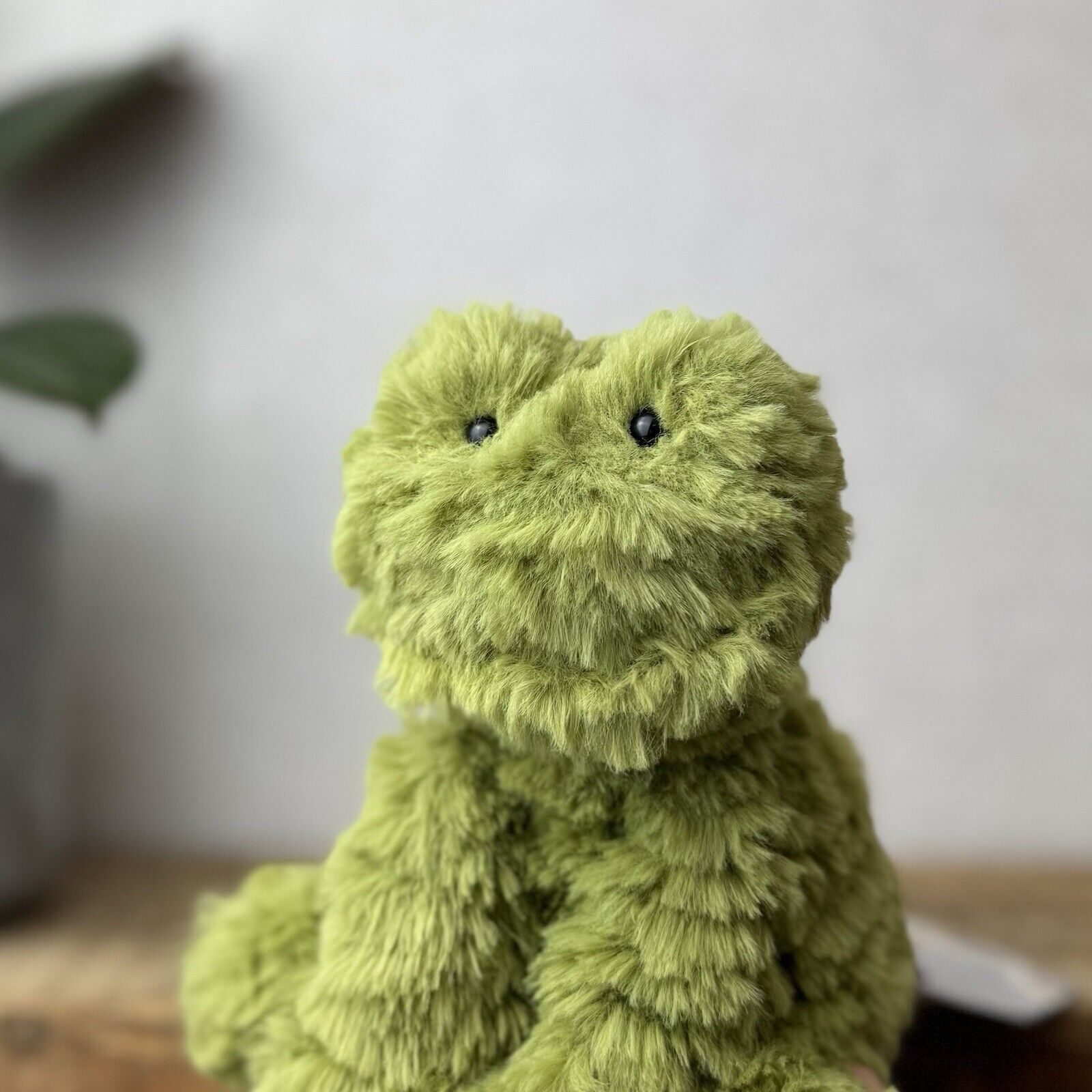 Jellycat Small Fuddlewuddle Frog - Small Green Textured Frog Beanie Retired 6”
