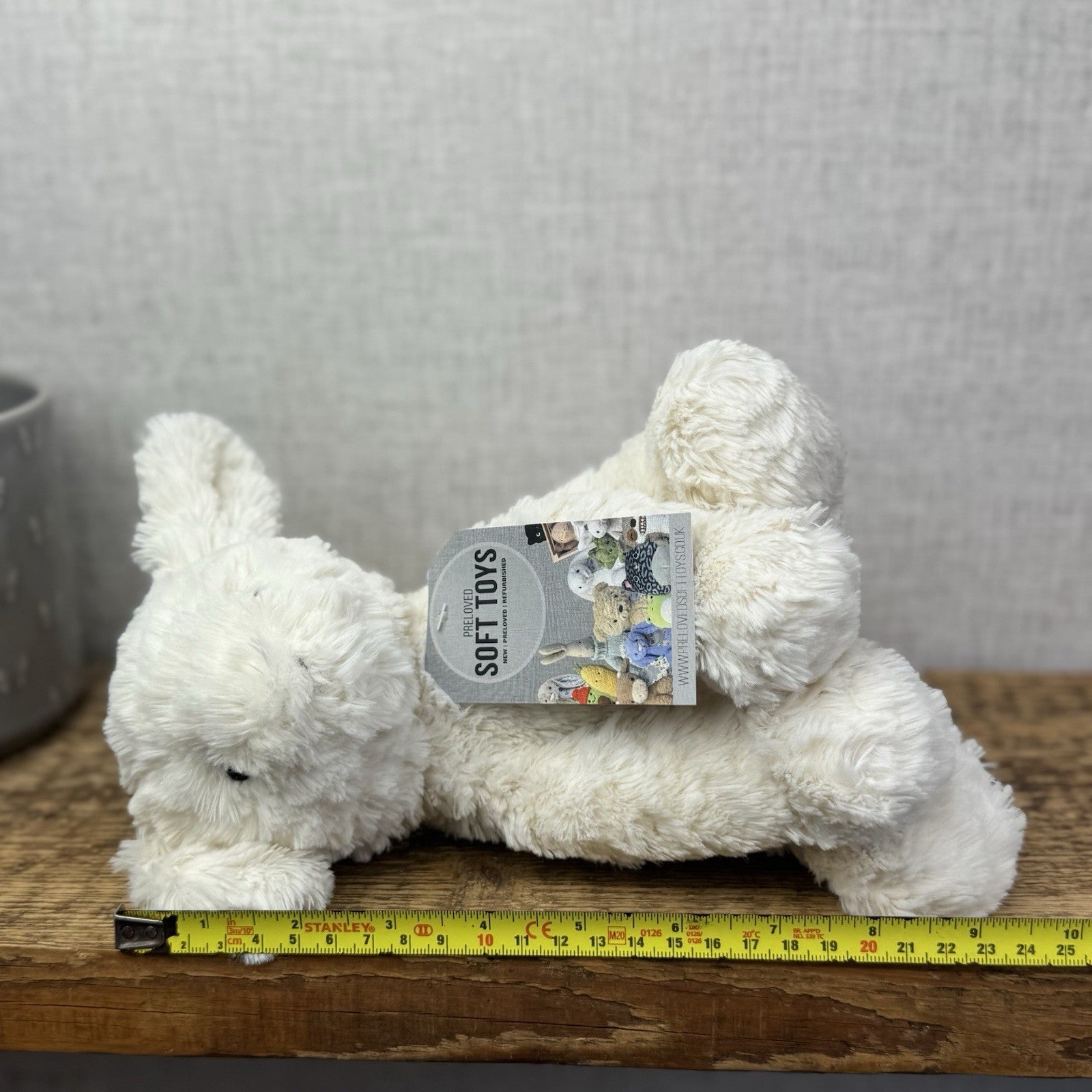 Jellycat Medium Fuddlewuddle Lamb - Old Style All Cream Textured Sitting Sheep 