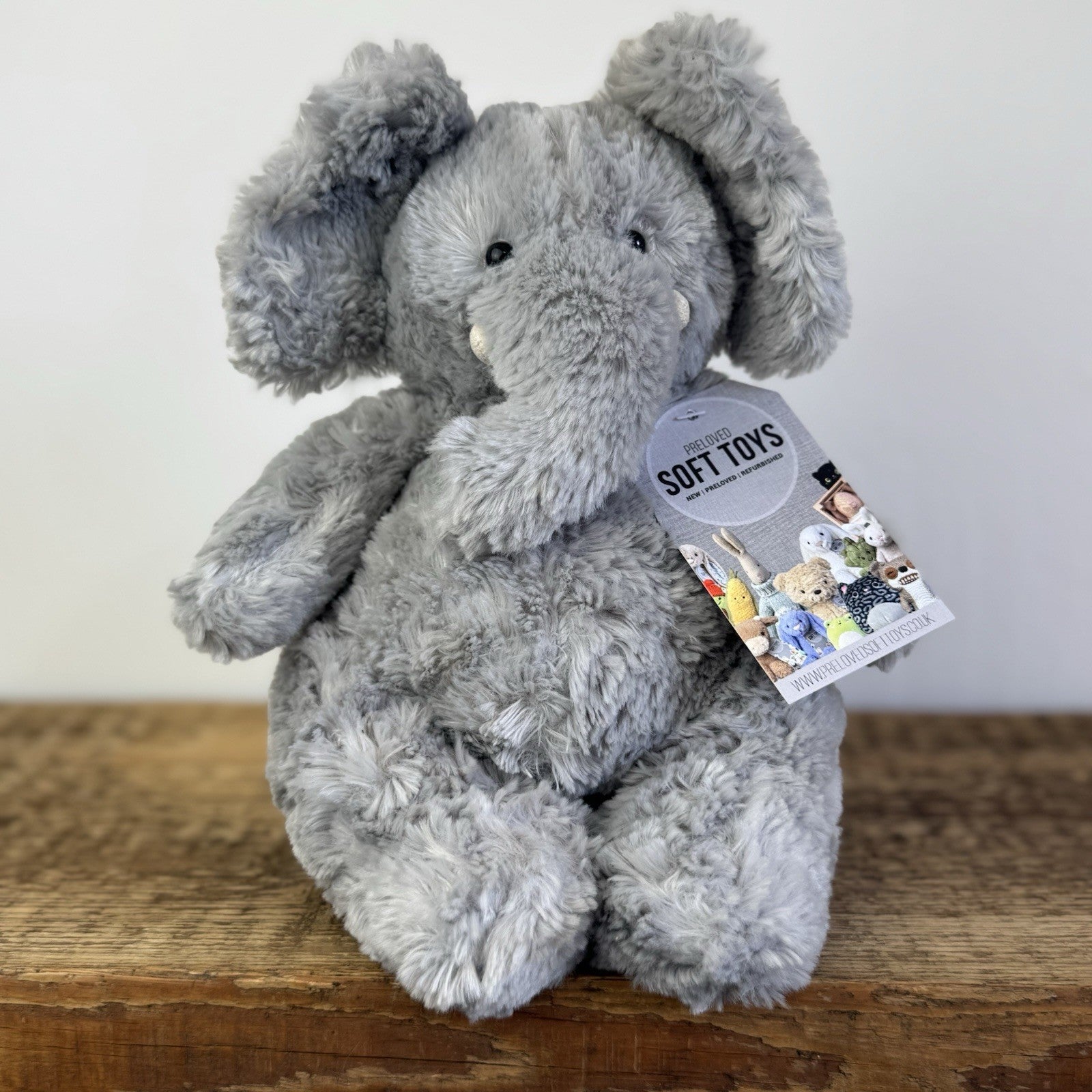 Jellycat Bartlesham Elephant - Small Bartlesham Grey Elephant Rare Vintage 10”