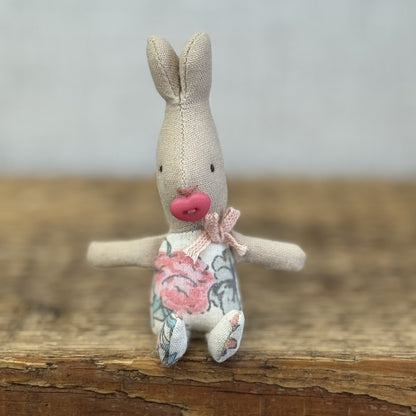 Maileg MY Baby Rabbit 2016 - Retired Baby Bunny With Button Dummy Miniature Pink