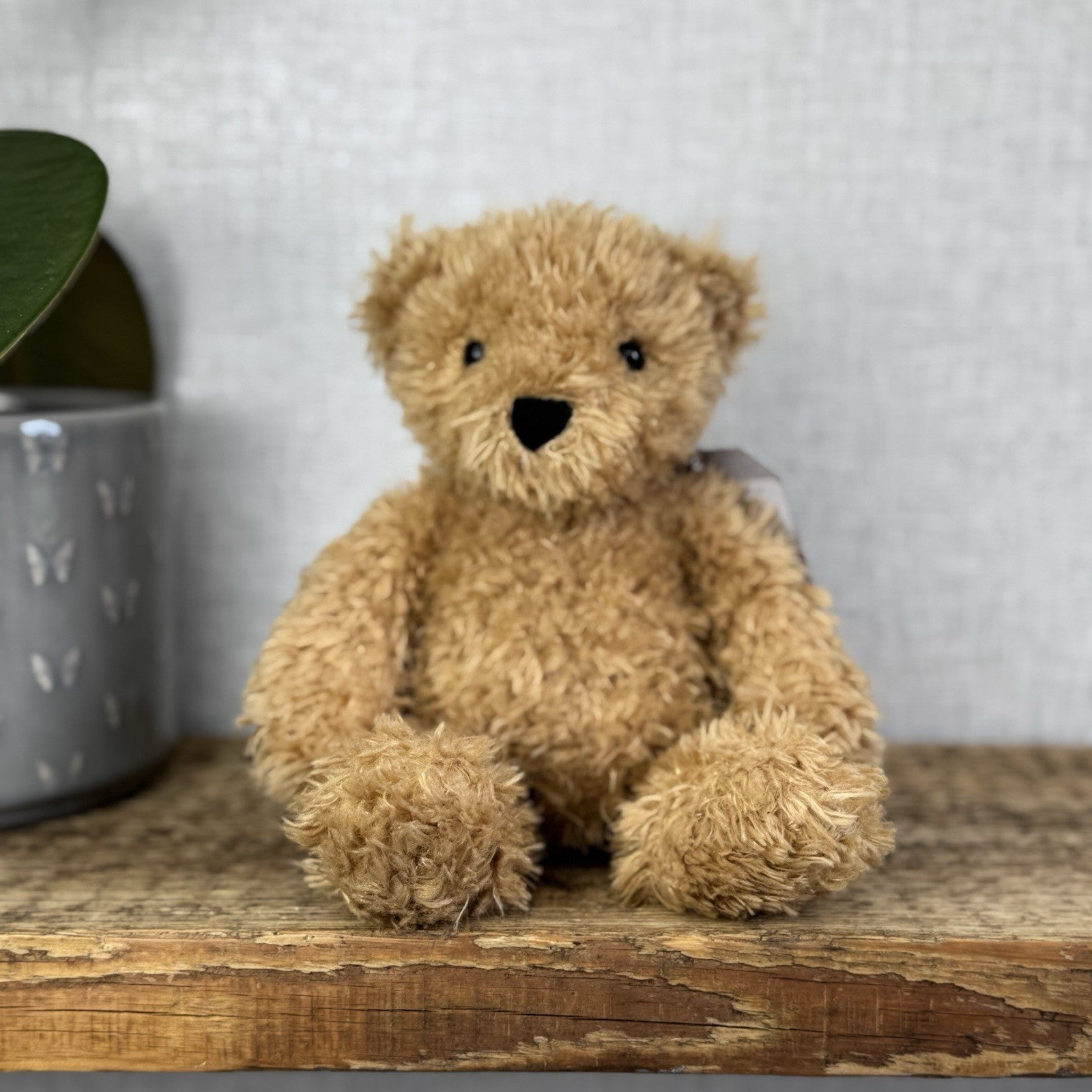 Jellycat Small Theodore Bear - Curly Brown Bear Beanie Plush Cute Retired 10"