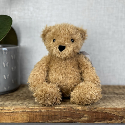 Jellycat Small Theodore Bear - Curly Brown Bear Beanie Plush Cute Retired 10"