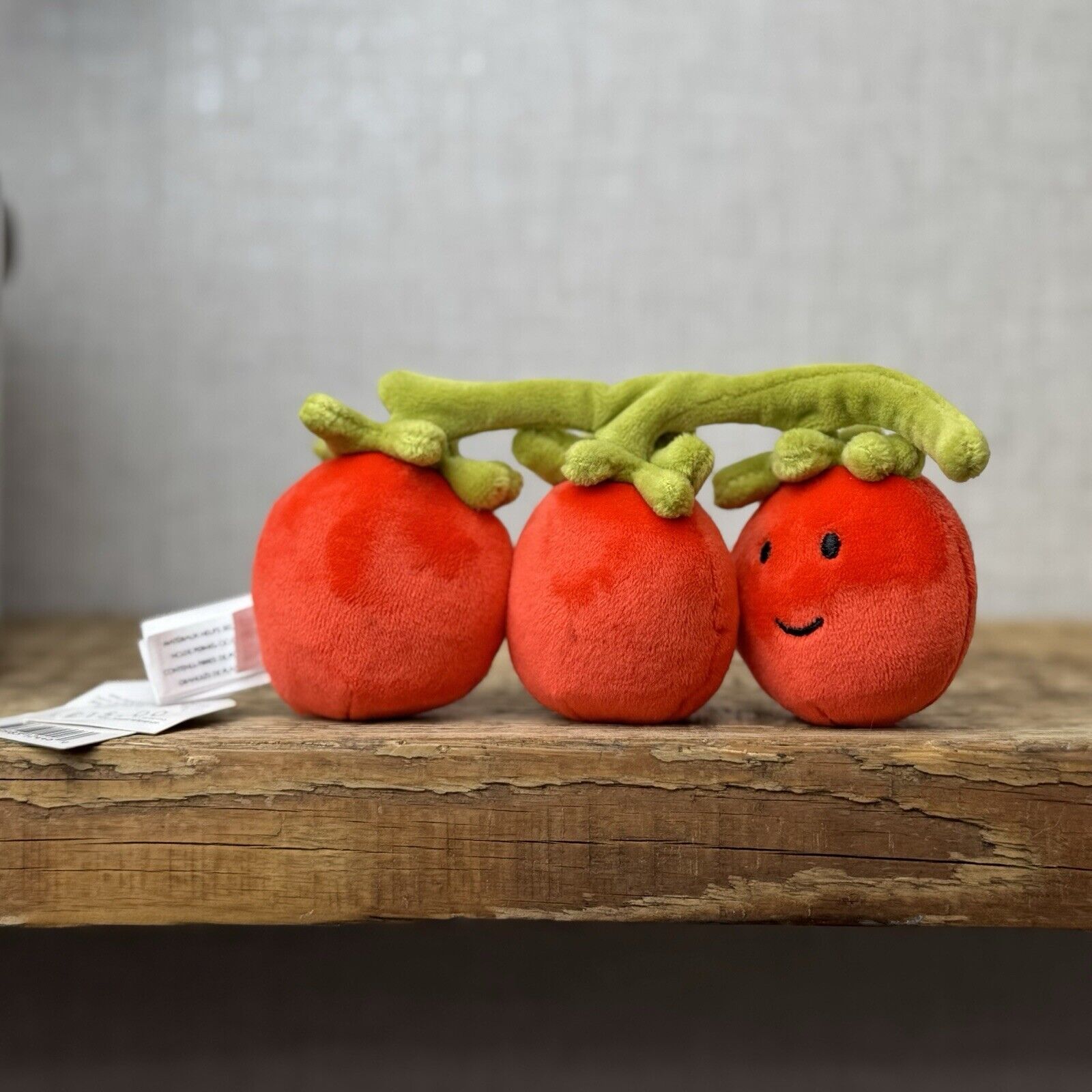 Jellycat Vivacious Tomato - Tomato On Vine - Food Play Soft Toy - Gift - New 8”