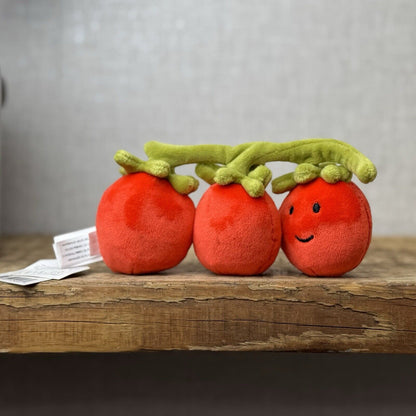 Jellycat Vivacious Tomato - Tomato On Vine - Food Play Soft Toy - Gift - New 8”
