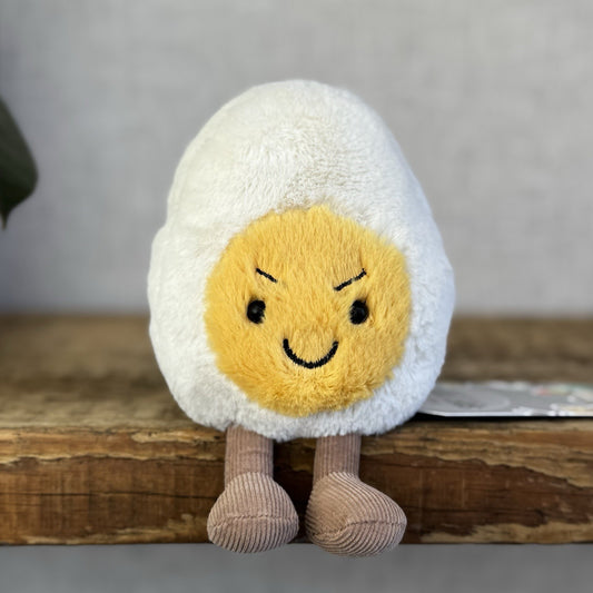 Jellycat Amuseable Cheeky Boiled Egg - Frowning Egg  Toy Food Retired 5” (#2)
