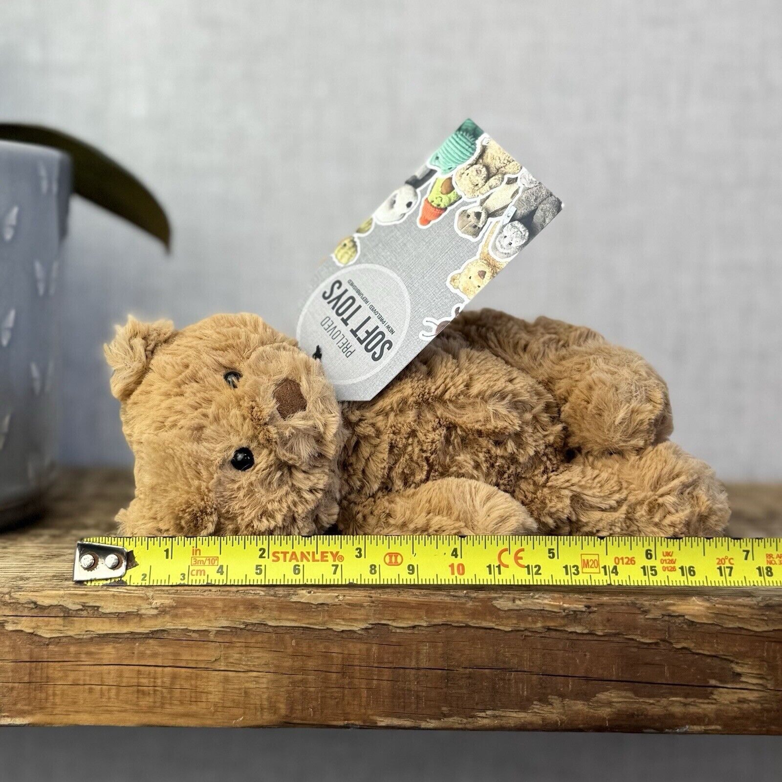 Jellycat Tiny Bartholemew Bear - Tiny Bear Jellycat Beanie Light Brown 7"