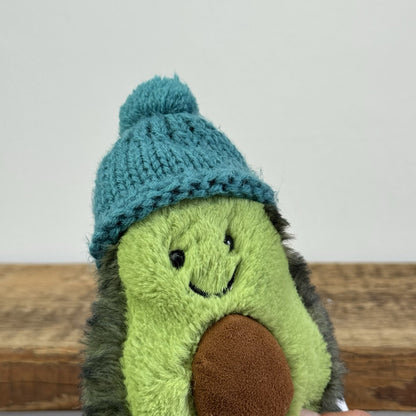 Jellycat Amuseable Cozi Avocado With Hat Plush Soft Toy - Teal Cozi Avacado NWOT