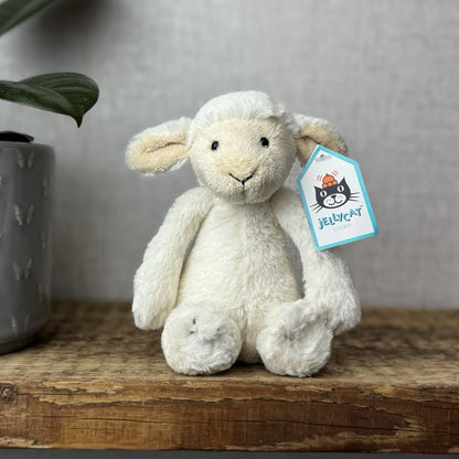 Jellycat Small Bashful Lamb Soft  Plush - Small Bashful Lamb Old Style Old Tags