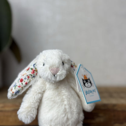 Jellycat Baby Cream Blossom Bashful Bunny - Baby Cream Rabbit New With Tags 5”