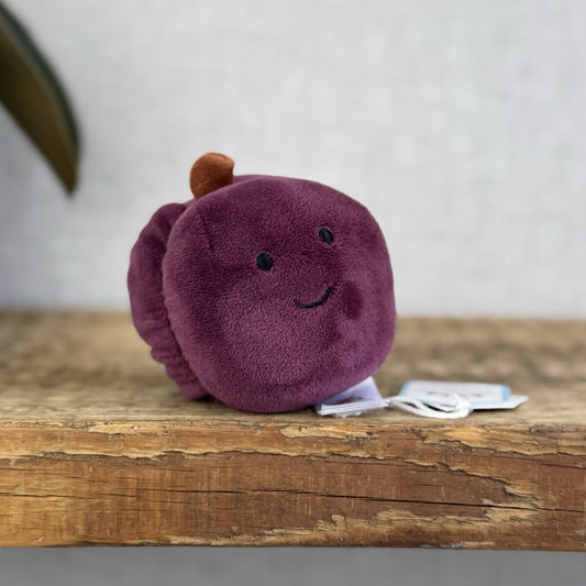 Jellycat Fabulous Fruit Plum - Small Purple Fruit Soft Toy Food Play Beanie 4”