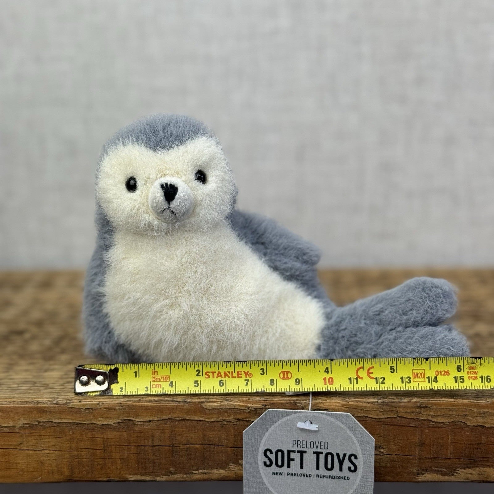 Jellycat Nauticool Roly Poly Seal Retired Mini "5 Fluffy Grey Seal Soft Toy