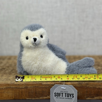 Jellycat Nauticool Roly Poly Seal Retired Mini "5 Fluffy Grey Seal Soft Toy