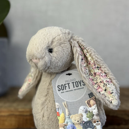 Jellycat Small Bea Beige Blossom Bashful Bunny - Floral Brown Rabbit 8” (#2)