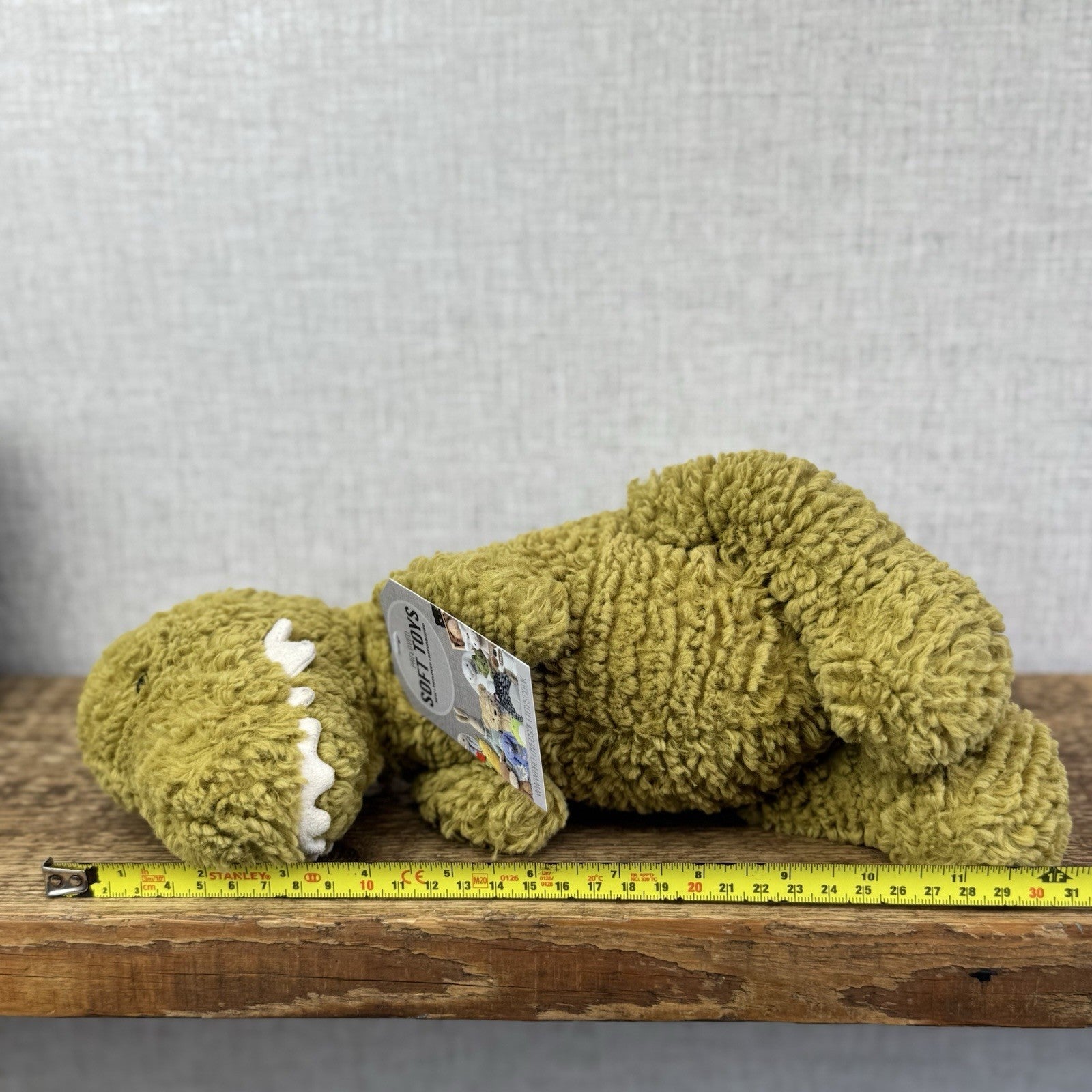 Jellycat Quangle Wangle Dinosaur - Green Textured Sitting Dinosaur Beanie 12"
