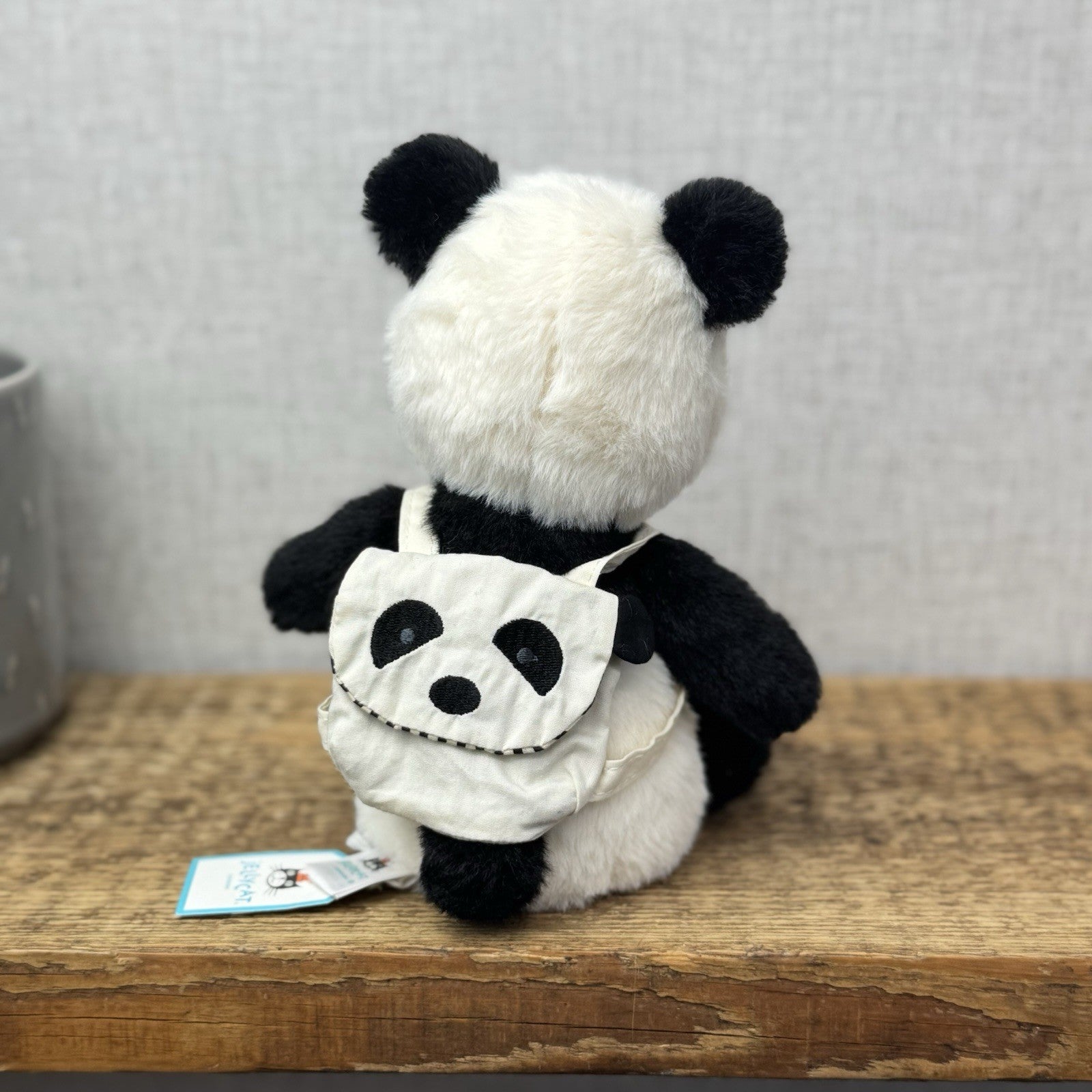 Jellycat Backpack Panda - Jellyca Small Fluffy Pada With Backpack NWT Retired 9"