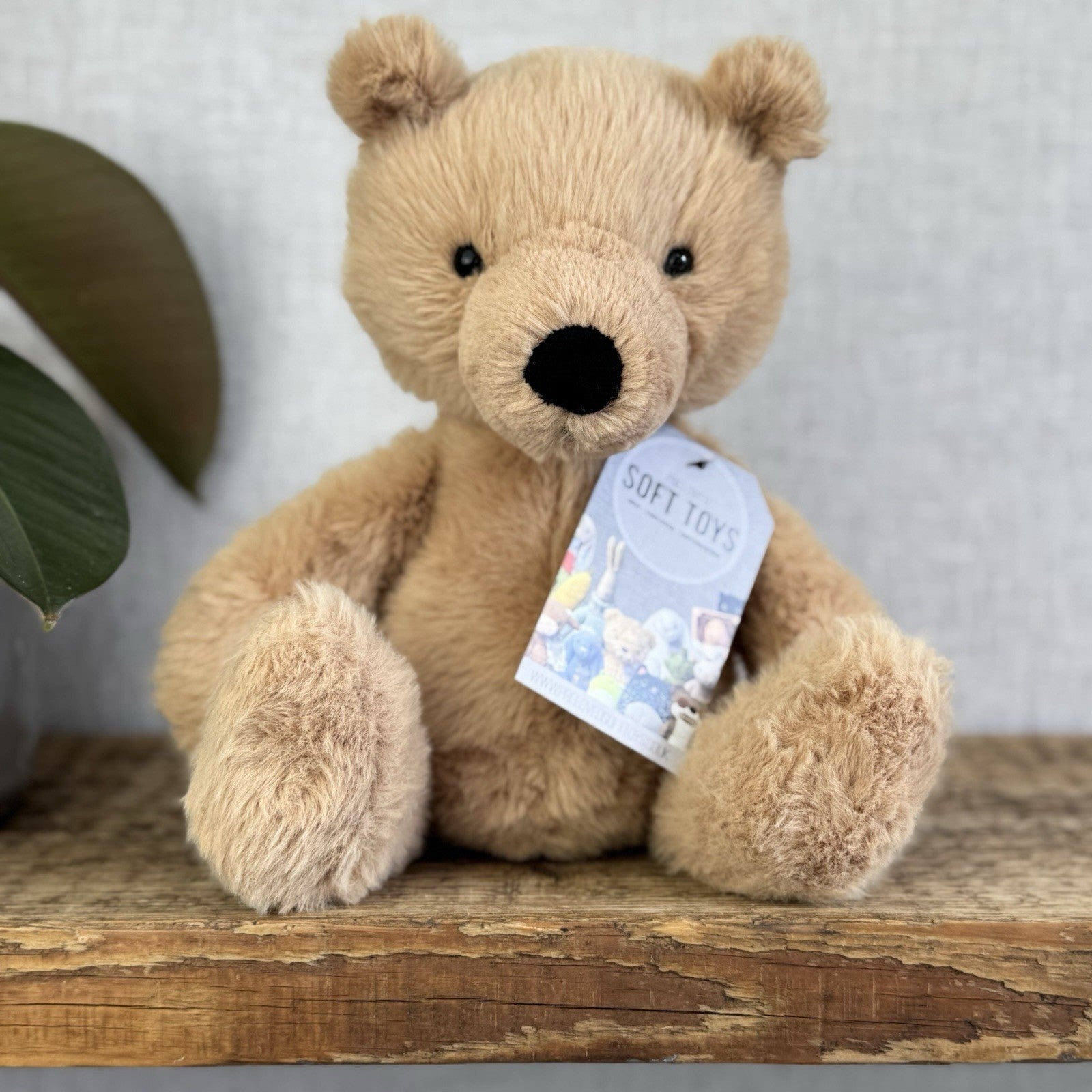 Jellycat Rufus Teddy Bear Plush Soft Toy - Small Fluffy Sitting Bear Beanie 10"