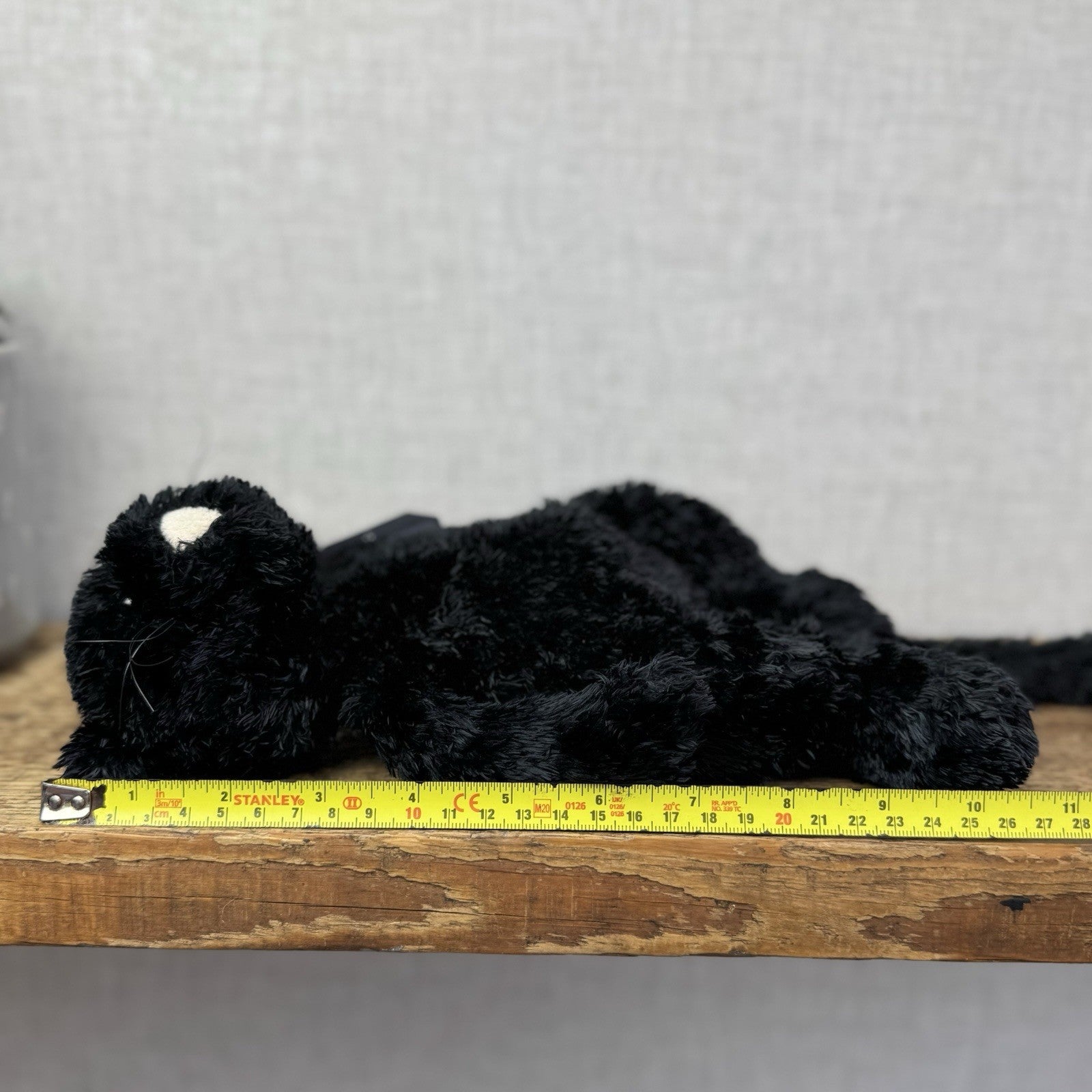 Jellycat Tumbler Cat  - Black Scruffy Bunglie Style Kitten Beanie Plush 10” NWOT