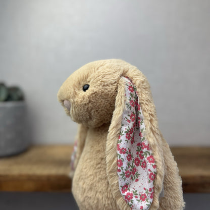 Jellycat Medium Bashful Honey “Blossom” - Rare Medium Honey With Custom Ears 12”