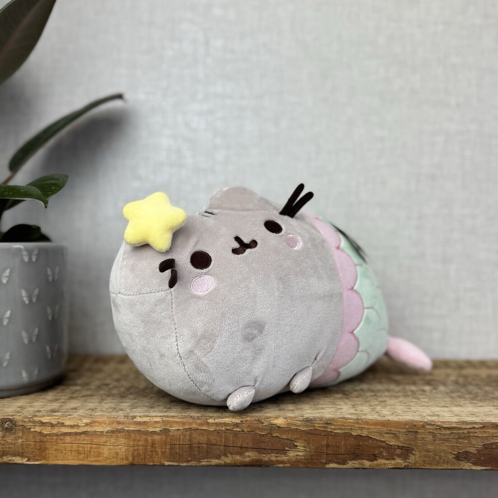 Pusheen Mermaid Merkitty - Gund Mermaid Cat Soft Toy Cushion Plush Medium 12"