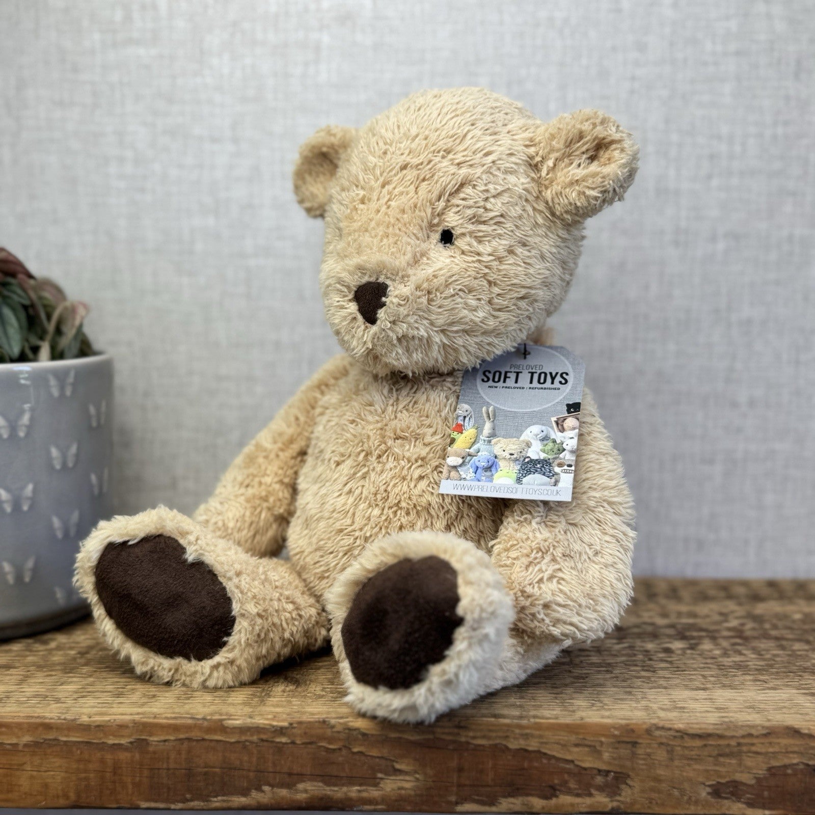 Marks & Spencers Soft Toy - Fluffy Beige Bear My First Sepncer Bear - 0595947