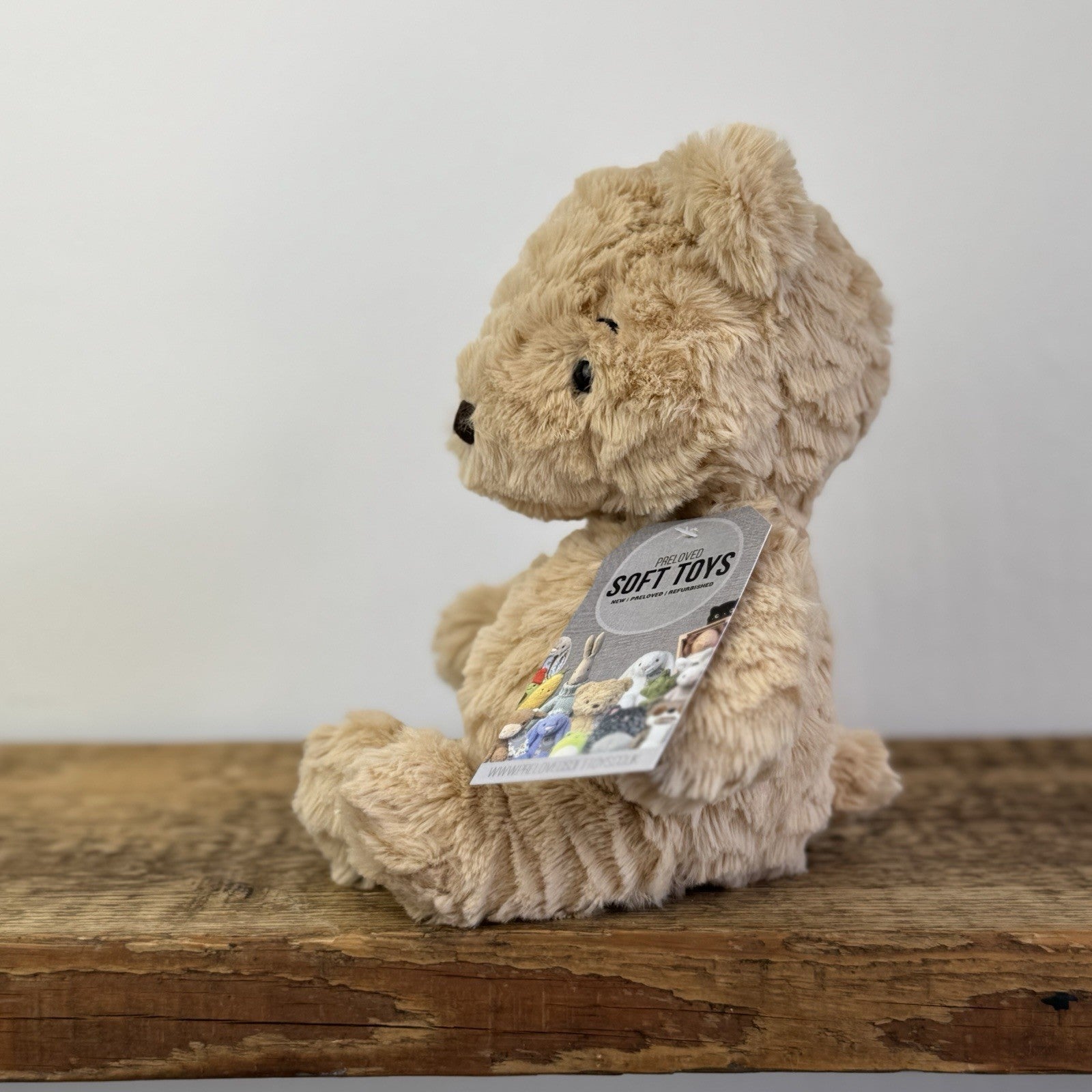 Jellycat Squishu Bear - Small Texture Bear Soft Toy Honey/Brown Retired Rare 10”