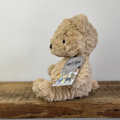 Jellycat Squishu Bear - Small Texture Bear Soft Toy Honey/Brown Retired Rare 10”
