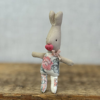 Maileg MY Baby Rabbit 2016 - Retired Baby Bunny With Button Dummy Miniature Pink