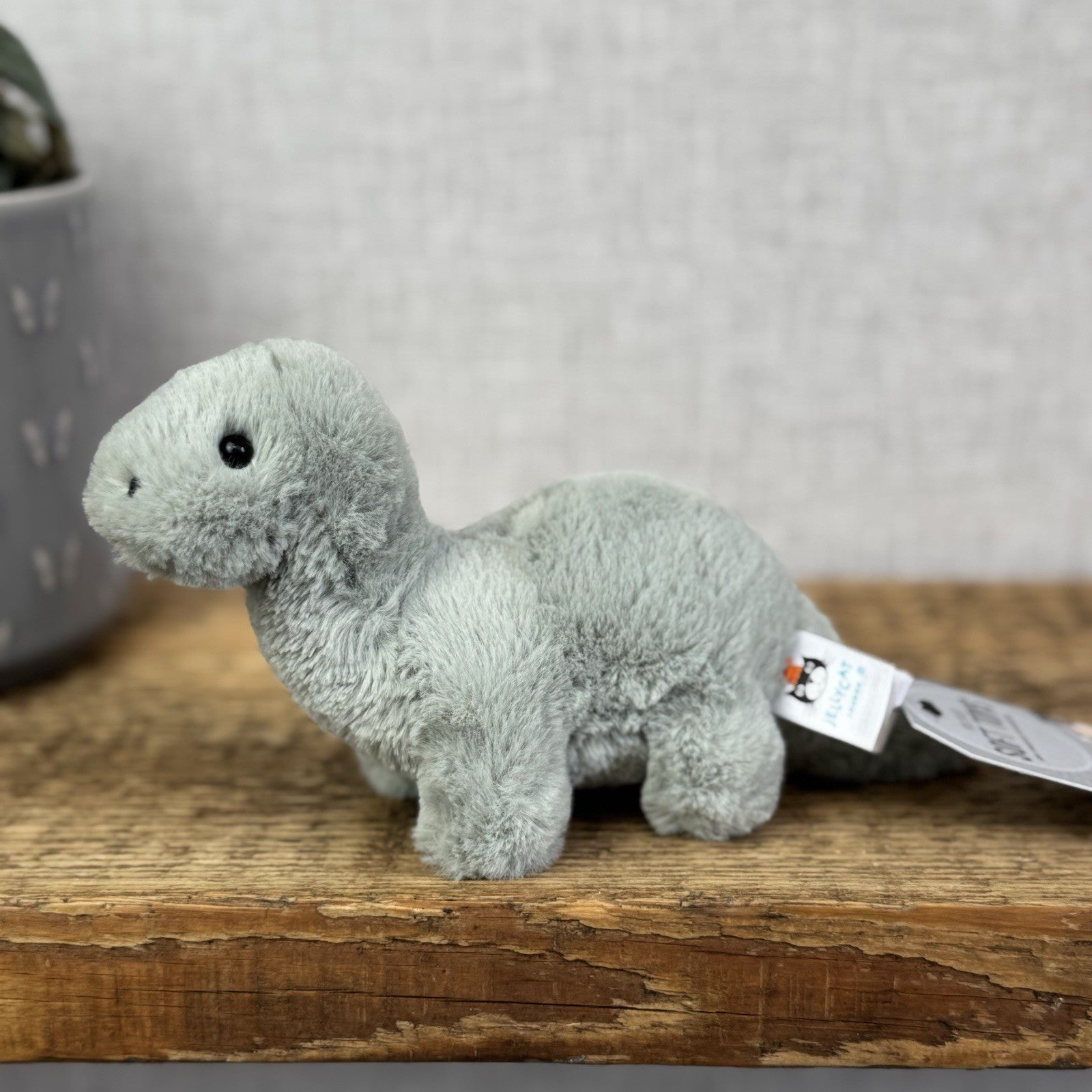 Jellycat Small Fossily Brontosaurus Soft Toy Tiny Dinosaur 5"
