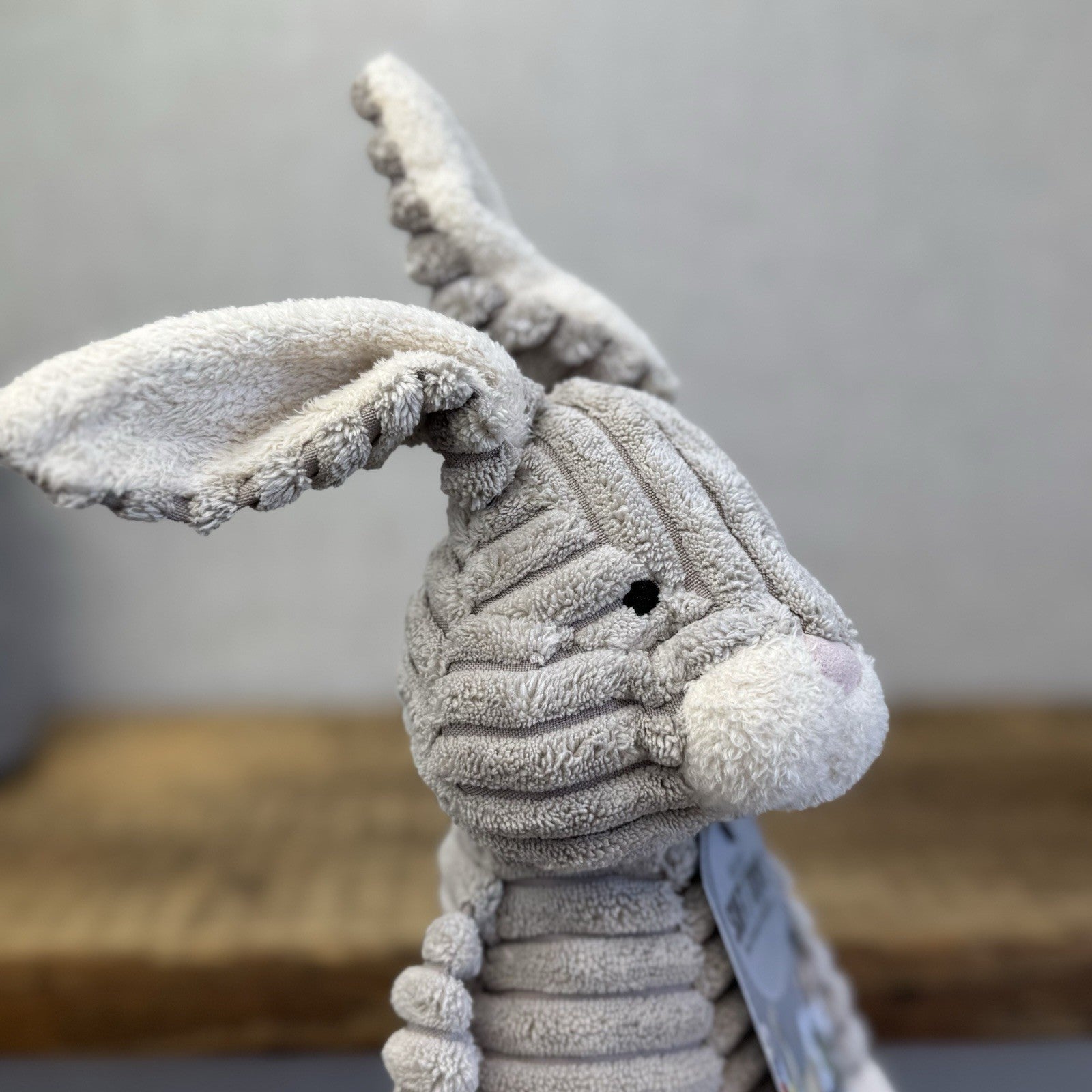 Jellycat Baby Cordy Roy Rabbit Hare - Grey Corduroy Soft Toy Retired Rare 12"