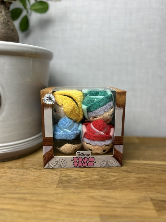 Disney Tsum Tsum Sleeping Beauty Fairies Briar Rose Box Set of 4 - NEW