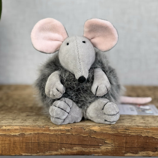 Jellycat Puffball Mouse - Fluffy Grey Ball Mouse Soft Toy Vintage Retired 5"