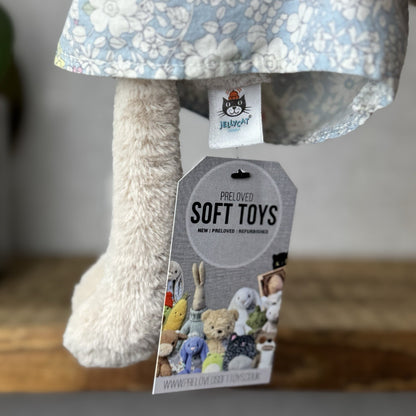 Jellycat Floral Lottie Bunny - Small Bunny In A Blue Dress Retired Rabbit 10”