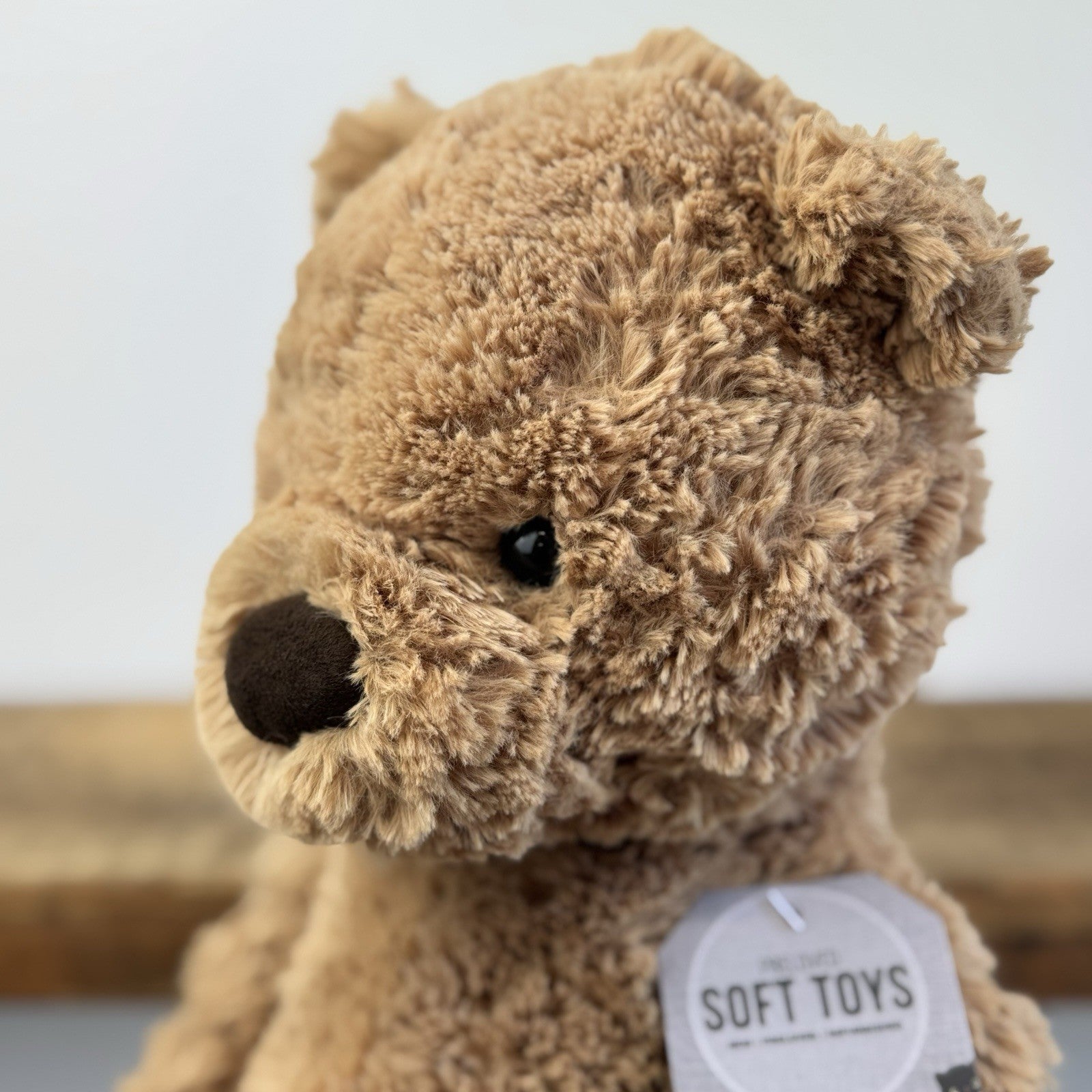 Jellycat Medium Bumbly Bear - Small Textured Retired Small Brown Bear 16”