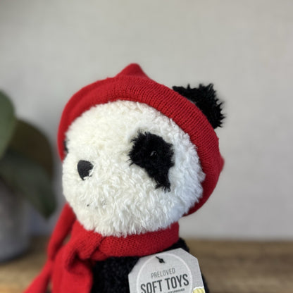Jellycat Vintage Panda In Beanie & Scarf - John Lewis Exclusive Panda Beanie 14”