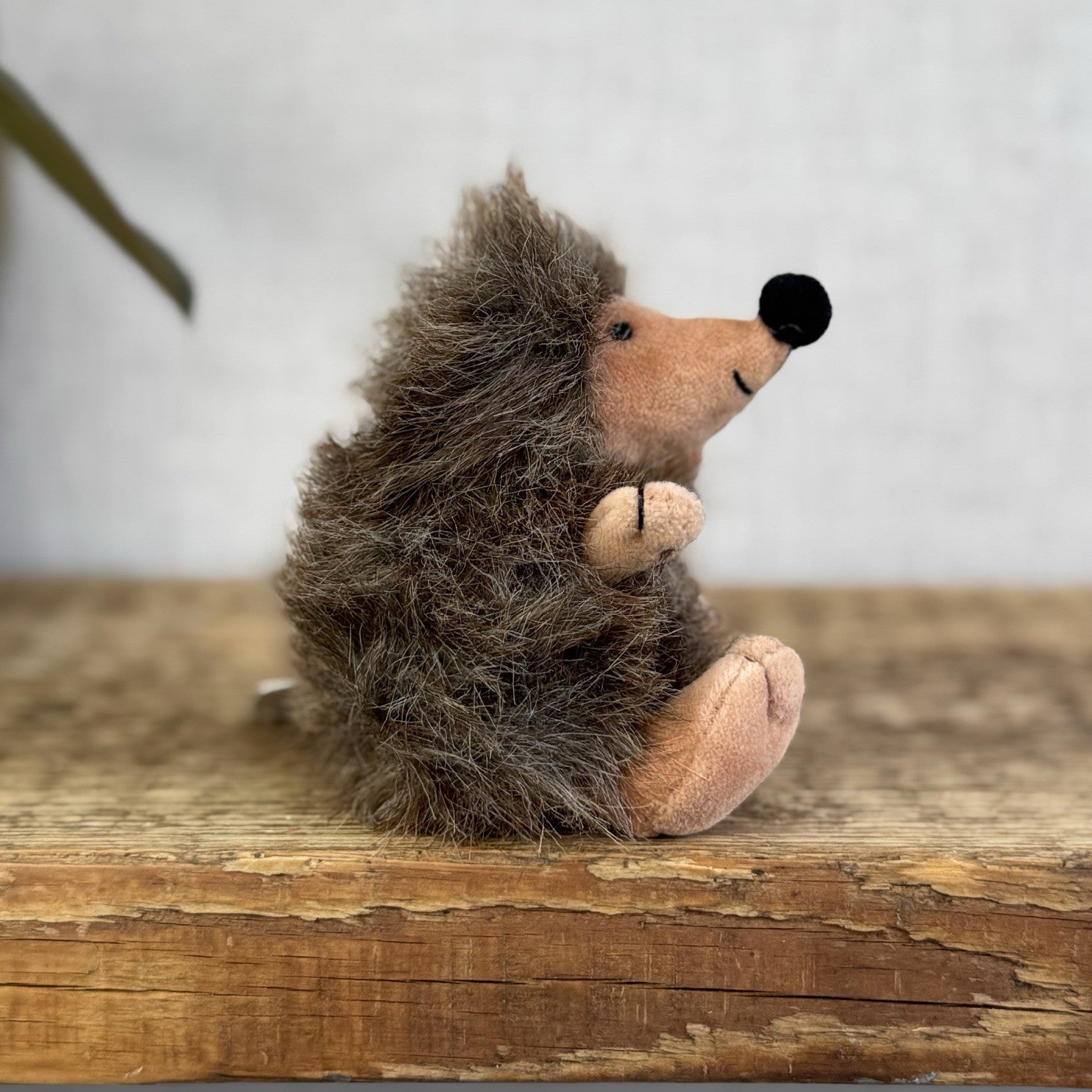 Jellycat Baby Puffball Hedgehog - Small Fluffy Brown Beanie Vintage With Tag 3”
