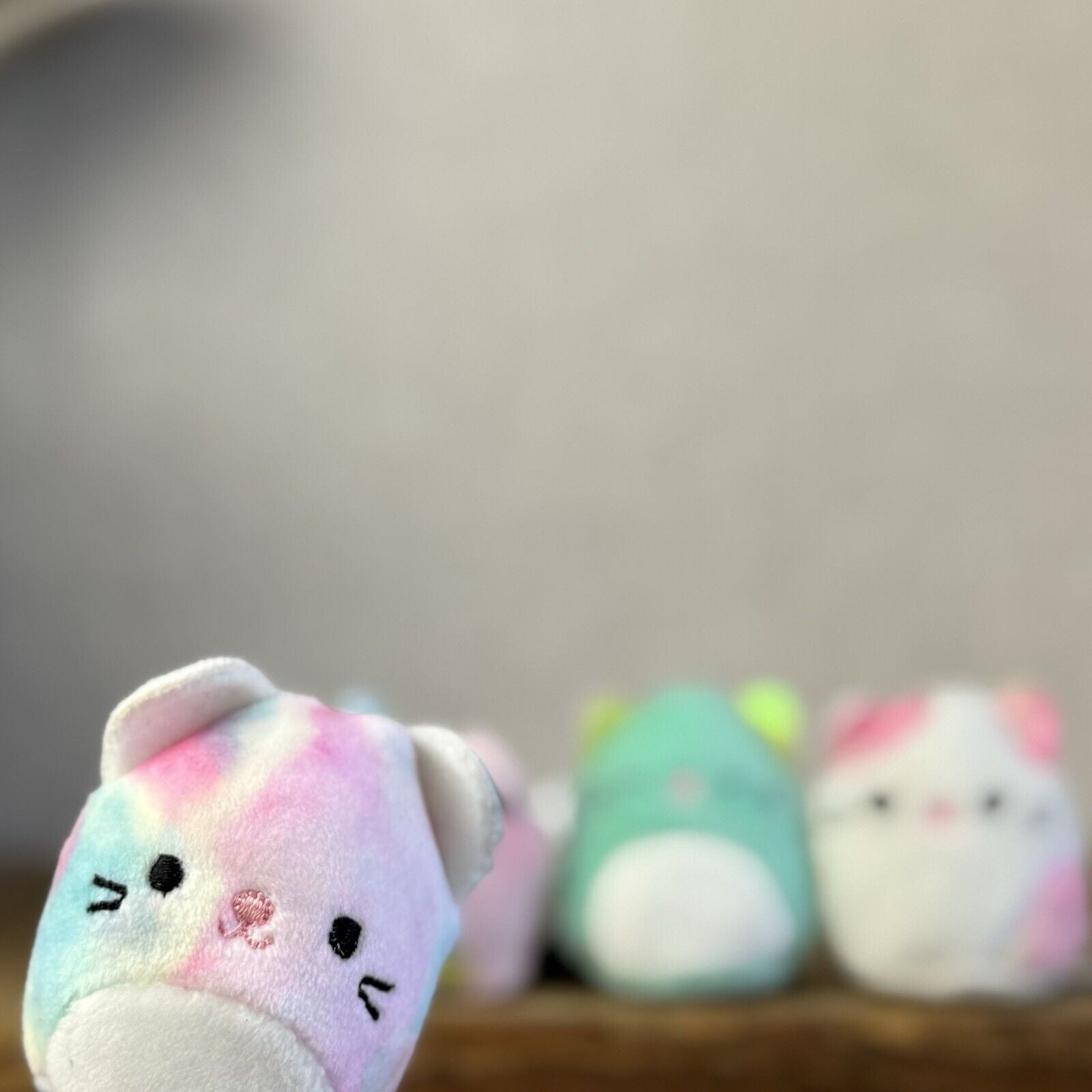 Squishmallow Squishville Pink/Blue Cat Bundle - Risa, Cindy, Charisma, Sabrina