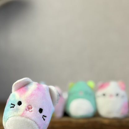 Squishmallow Squishville Pink/Blue Cat Bundle - Risa, Cindy, Charisma, Sabrina