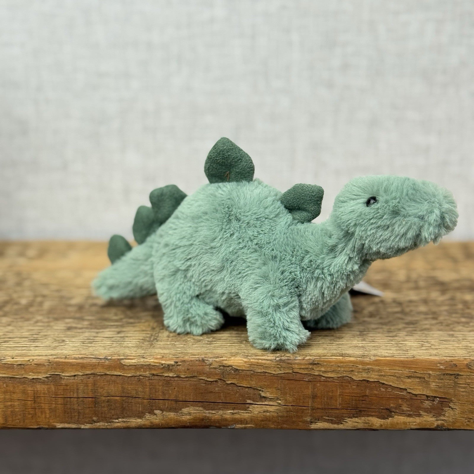 Jellycat Mini Fossily Stegosaurus - Tiny Dinosaur Beanie Plush Mini Dino 6" (#2)
