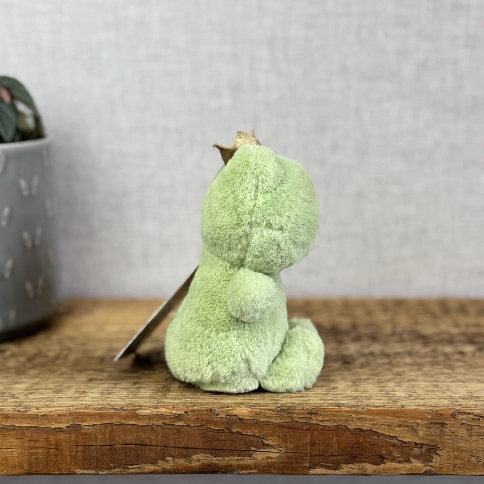 Jellycat Crowning Croaker Mini Green Frog Beanie Soft Toy Plush Small 6"