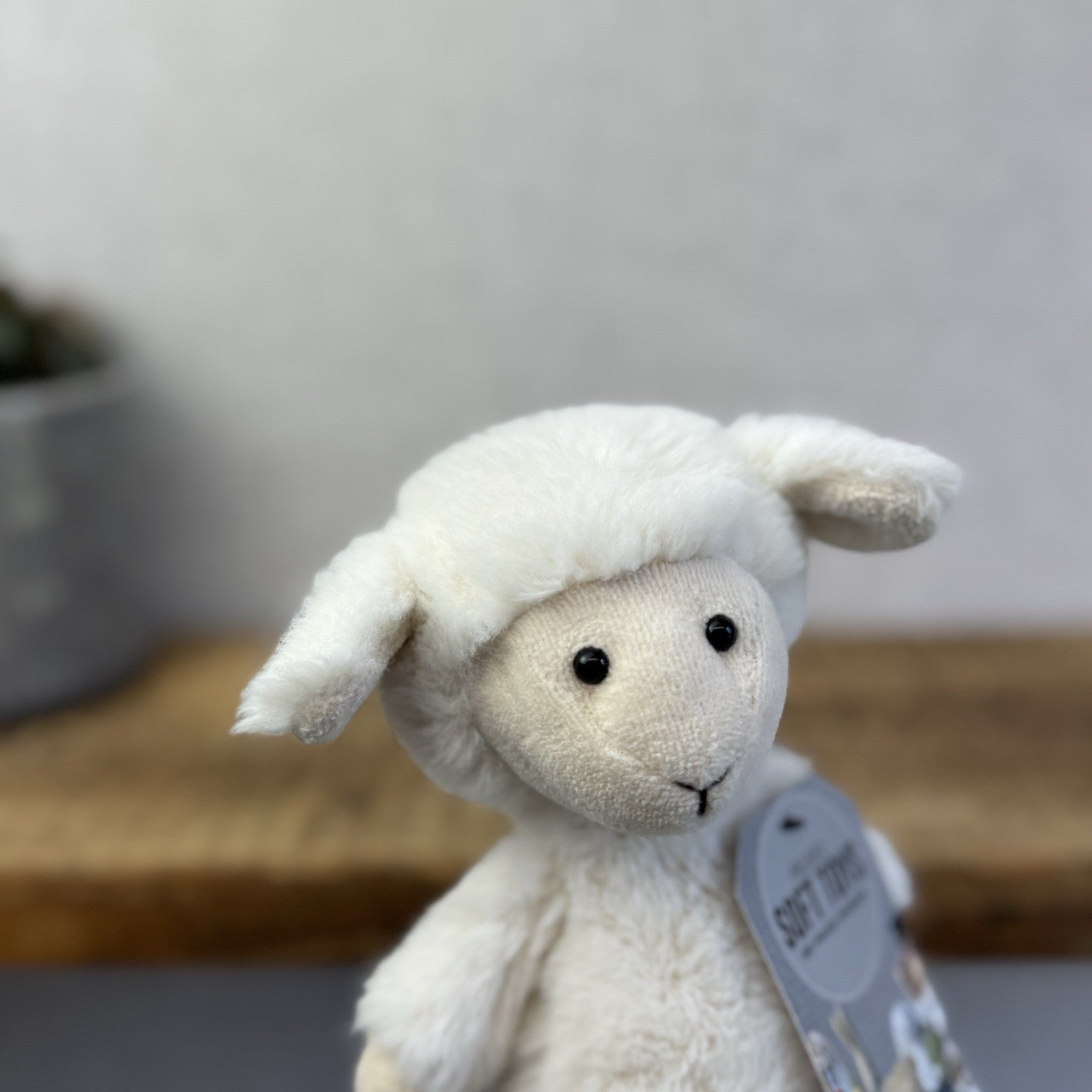 Jellycat Nibbles Lamb - White Sheep Beanie Farm Animal Fluffy Retired Rare 10"