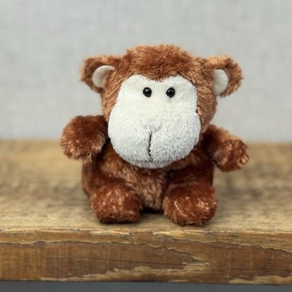 Russ Berrie Luvvies - Rob The Monkey Beanie - Pudding MonkeySoft Toy Tiny 4”