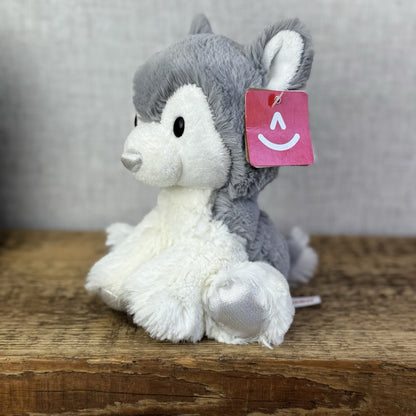 Aurora Glitzy Tots Husky Dog Soft Toy - Mini Husky Plush Grey/white/silver New