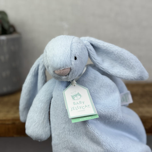 Jellycat Bashful Blue Bunny Comforter - New With Tags Baby Blue Bunny Soft Toy