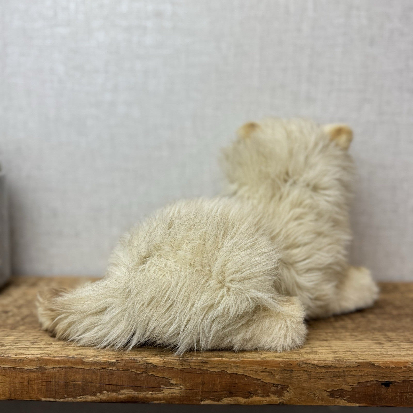 EJ Classics Persian Cat Kitten Blue eyes - Fluffy Realistic Vintage Cat Soft Toy