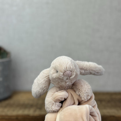 Jellycat Smudge Bunny Soother - Smudge Comforter Soft Toy Peachy Bunny Soother