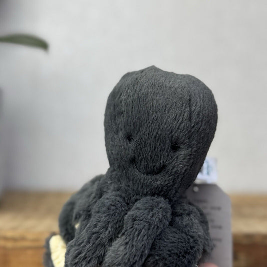 Jellycat Baby Inky Octopus - Tiny Black Octopus - Small Octopus Beanie 5" (2)